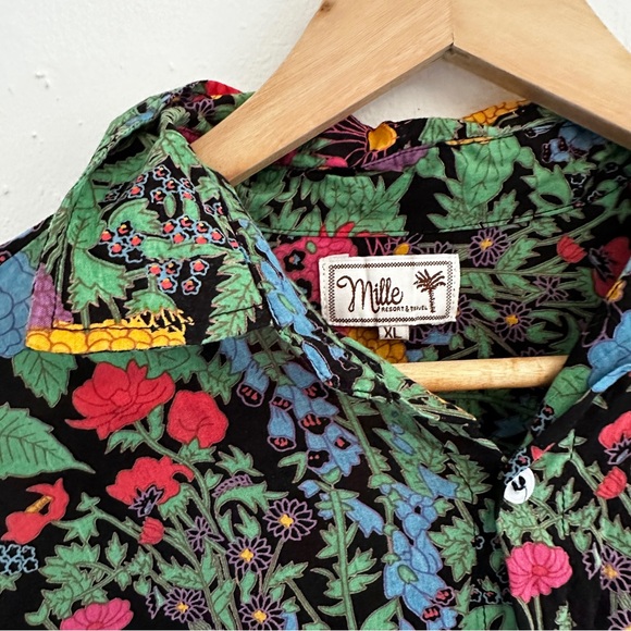 Mille floral button down shirt, linen - Picture 2 of 2